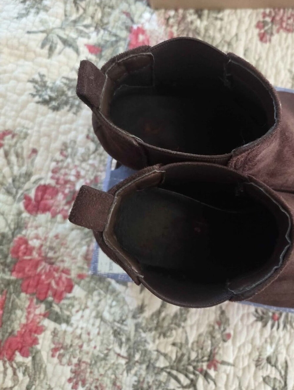 POP Emmy Women's Chocolate Suede Chelsea Ankle Boots Size 8M - Picture 5 of 7